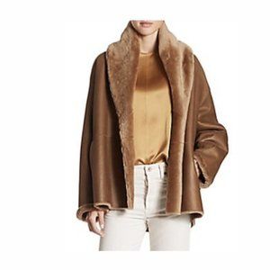 Vince Shawl Collar Reversible Lamb Shearling Coat